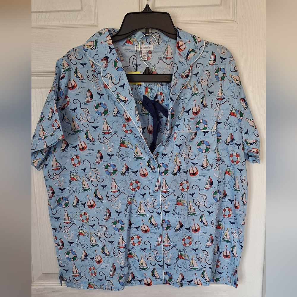 Vera Bradley Blue Nautical Pajama Set